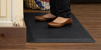 NewLife Professional grade ergonomic anti-fatigue mat used by retail cashier